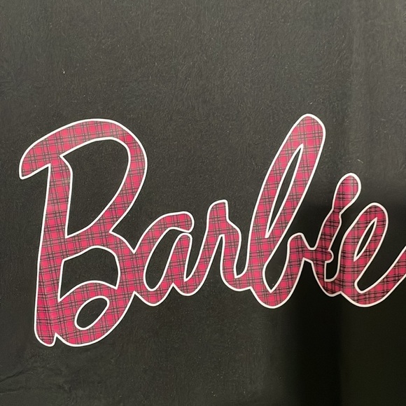 Barbie Black Plaid Script Lettering Tank Top - Picture 7 of 10